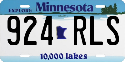 MN license plate 924RLS