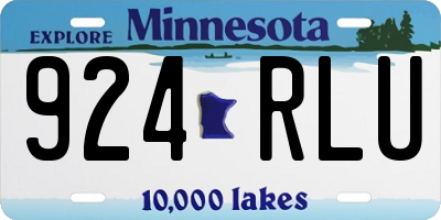 MN license plate 924RLU