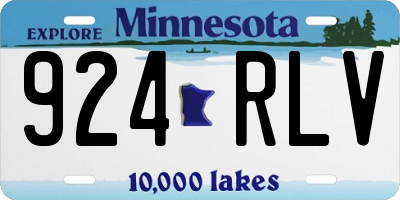 MN license plate 924RLV