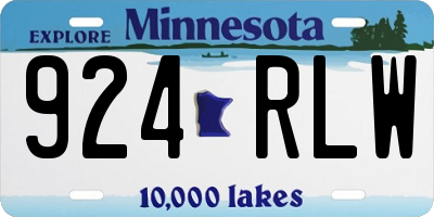 MN license plate 924RLW