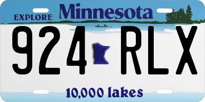 MN license plate 924RLX