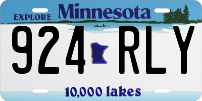 MN license plate 924RLY