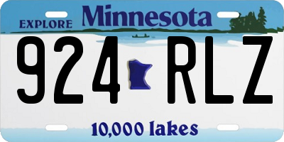MN license plate 924RLZ