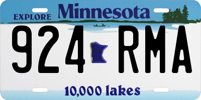 MN license plate 924RMA