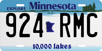 MN license plate 924RMC