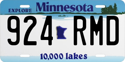 MN license plate 924RMD