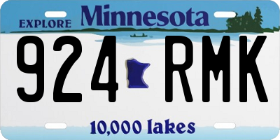 MN license plate 924RMK