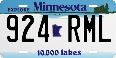 MN license plate 924RML