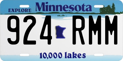 MN license plate 924RMM