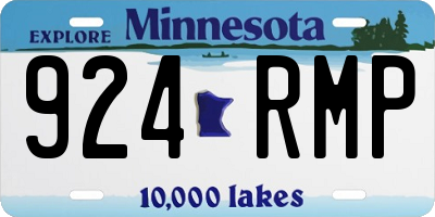 MN license plate 924RMP