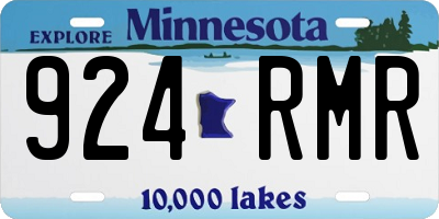 MN license plate 924RMR