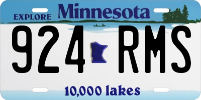 MN license plate 924RMS