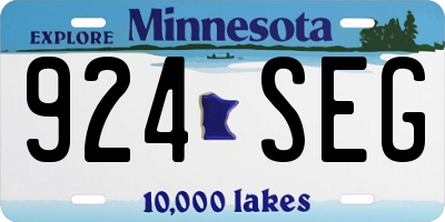 MN license plate 924SEG