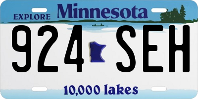 MN license plate 924SEH
