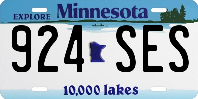 MN license plate 924SES