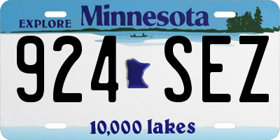 MN license plate 924SEZ