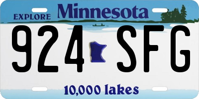 MN license plate 924SFG