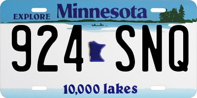 MN license plate 924SNQ