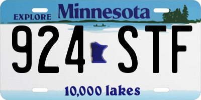 MN license plate 924STF