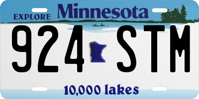 MN license plate 924STM