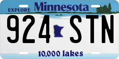 MN license plate 924STN