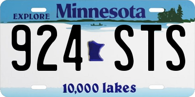 MN license plate 924STS