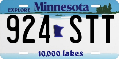 MN license plate 924STT