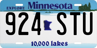 MN license plate 924STU
