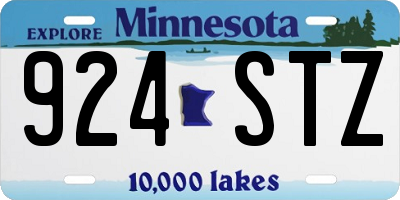 MN license plate 924STZ