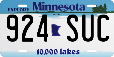 MN license plate 924SUC