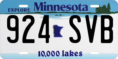 MN license plate 924SVB