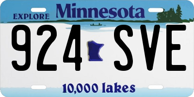 MN license plate 924SVE