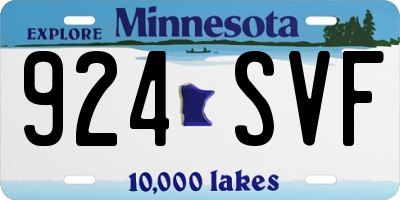 MN license plate 924SVF