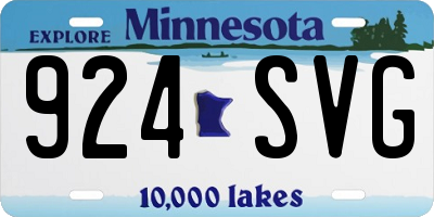 MN license plate 924SVG