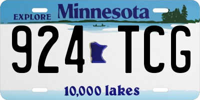 MN license plate 924TCG