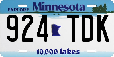 MN license plate 924TDK