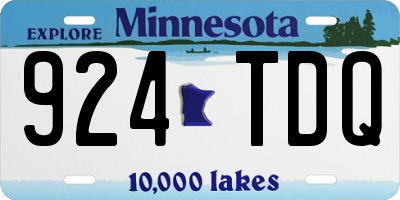 MN license plate 924TDQ