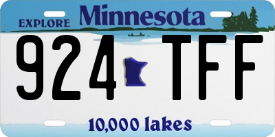 MN license plate 924TFF