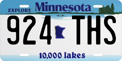 MN license plate 924THS