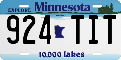 MN license plate 924TIT