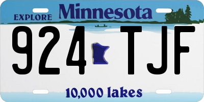 MN license plate 924TJF