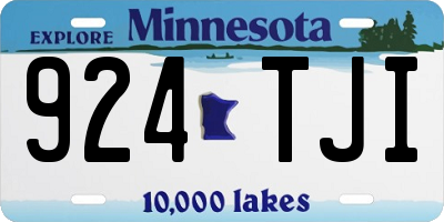 MN license plate 924TJI