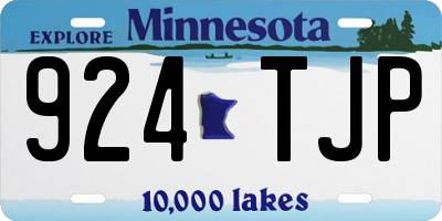 MN license plate 924TJP