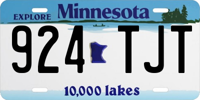 MN license plate 924TJT