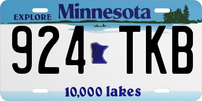 MN license plate 924TKB
