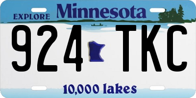 MN license plate 924TKC