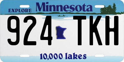 MN license plate 924TKH