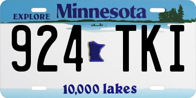 MN license plate 924TKI