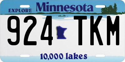 MN license plate 924TKM