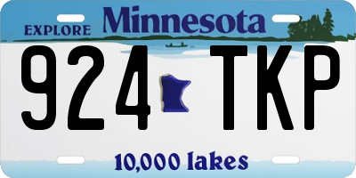 MN license plate 924TKP